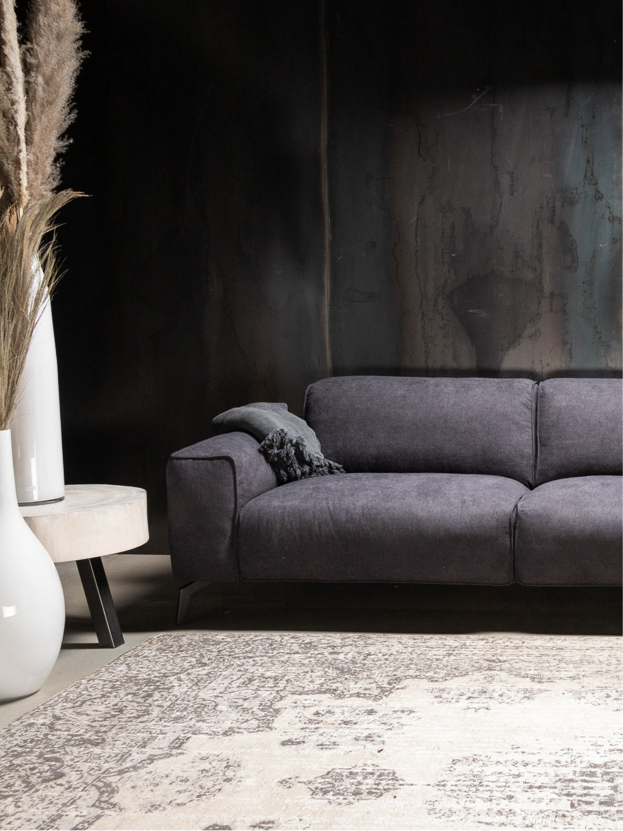 HIMMEL Designersofa Stoff Anthrazit, modular