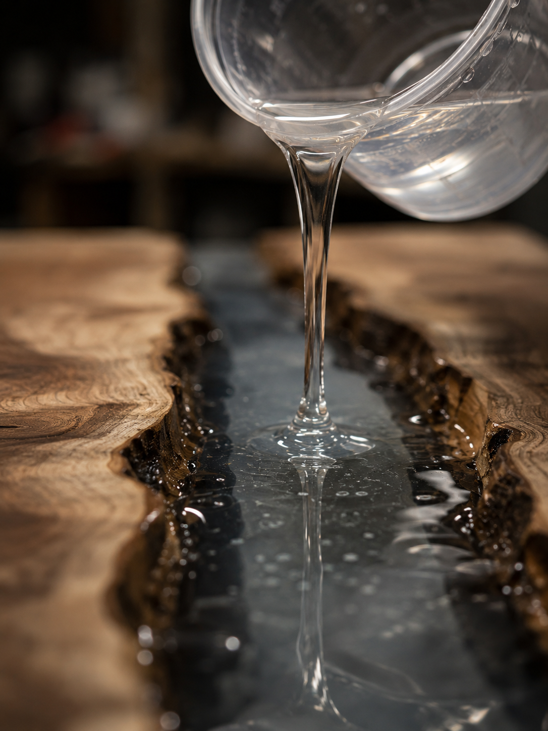 Tischoberfläche mit Epoxidharz